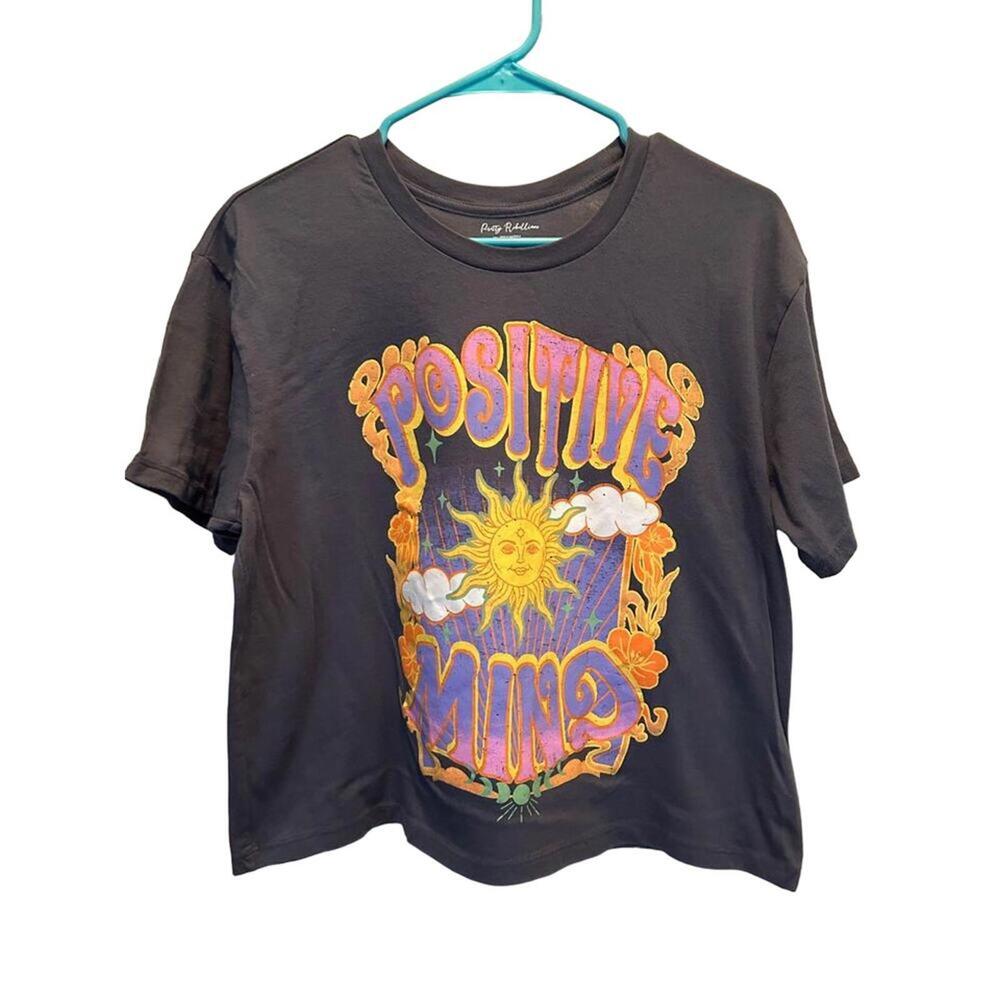 Ladies Jrs. “Positive Mind” Crop Tee(L) NEW